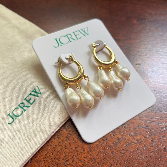 J. Crew pearl drop earrings NWT - Picture 1 of 9